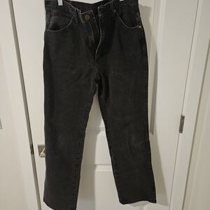 Wrangler Womens Or Men's Straight Black Jeans 33x30